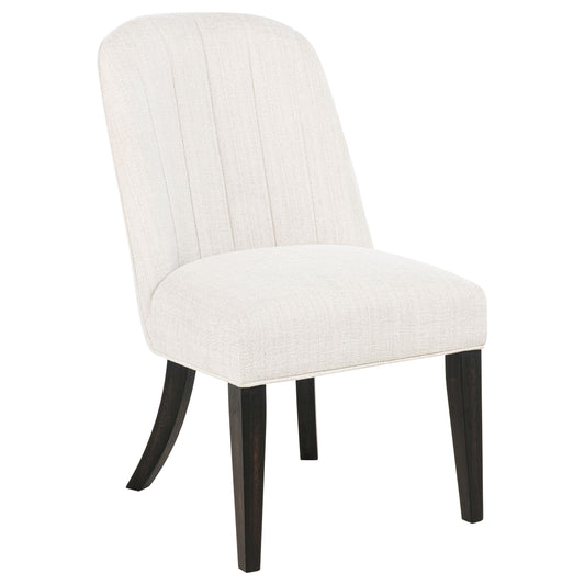 Leandro Upholstered Dining Side Chair Cream (Set of 2)