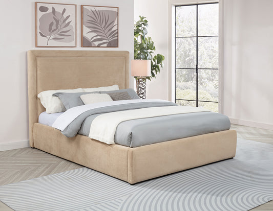 Lawson 54-inch Upholstered Full Platform Bed Light Saddle