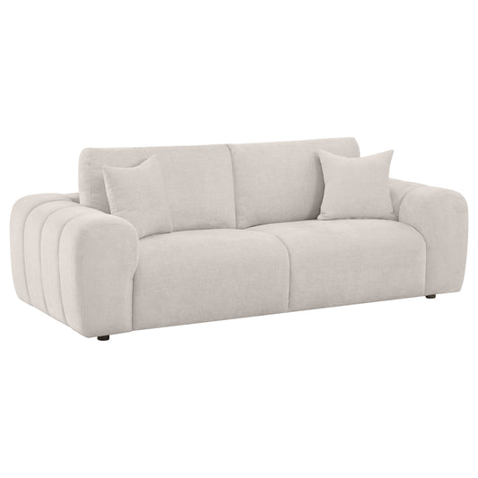 Burnett 4-piece Chenille Upholstered Sofa Set Ivory