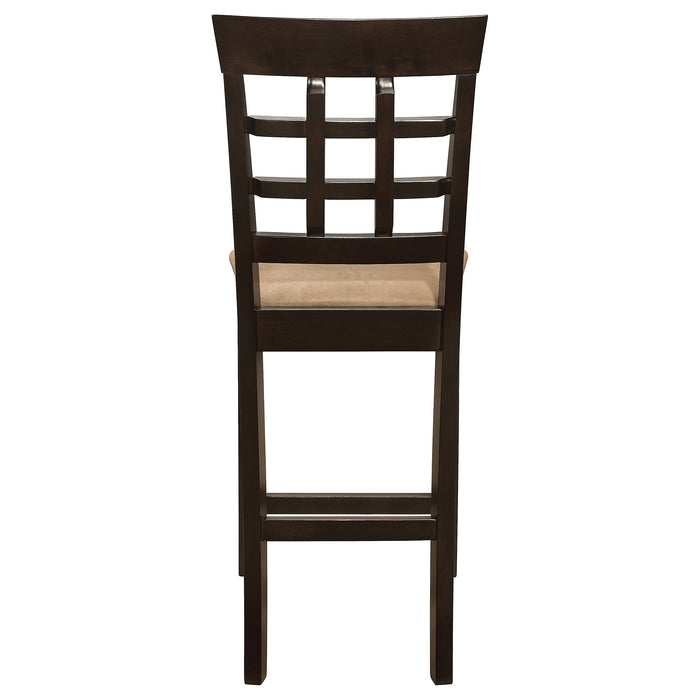 Gabriel Lattice Back Counter Chair Cappuccino (Set of 2)