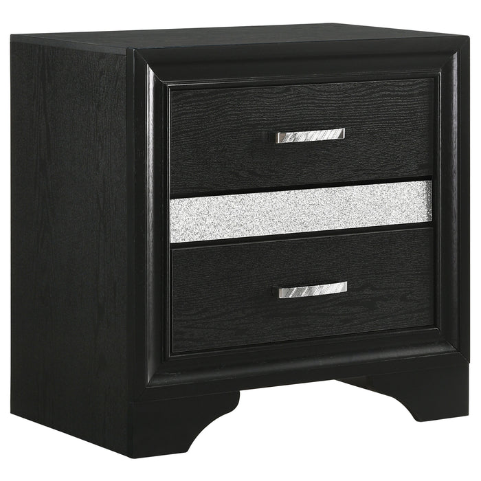 Miranda 3-drawer Nightstand Bedside Table Black
