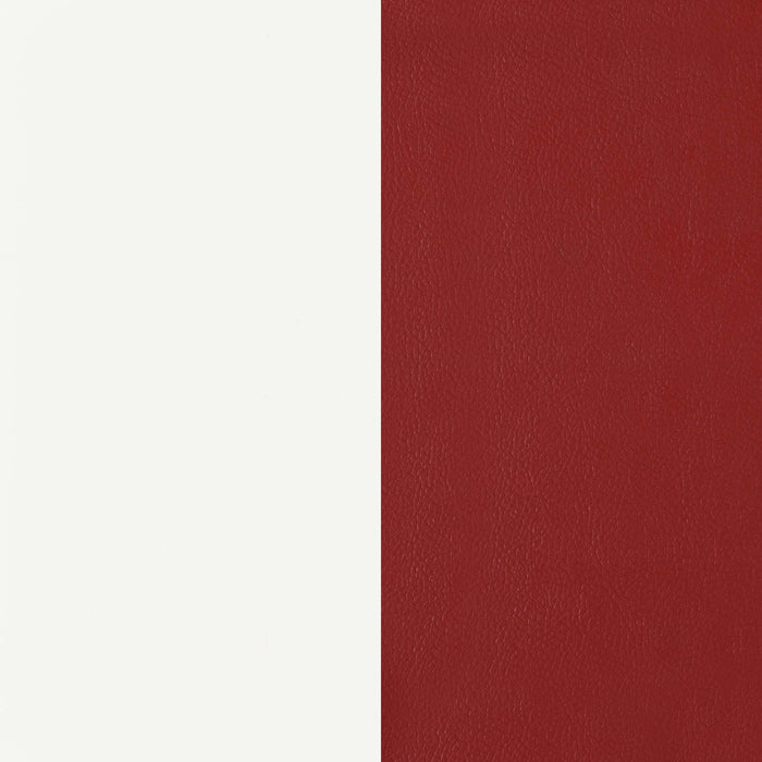 Retro 5-piece Round Dining Table Set White and Red