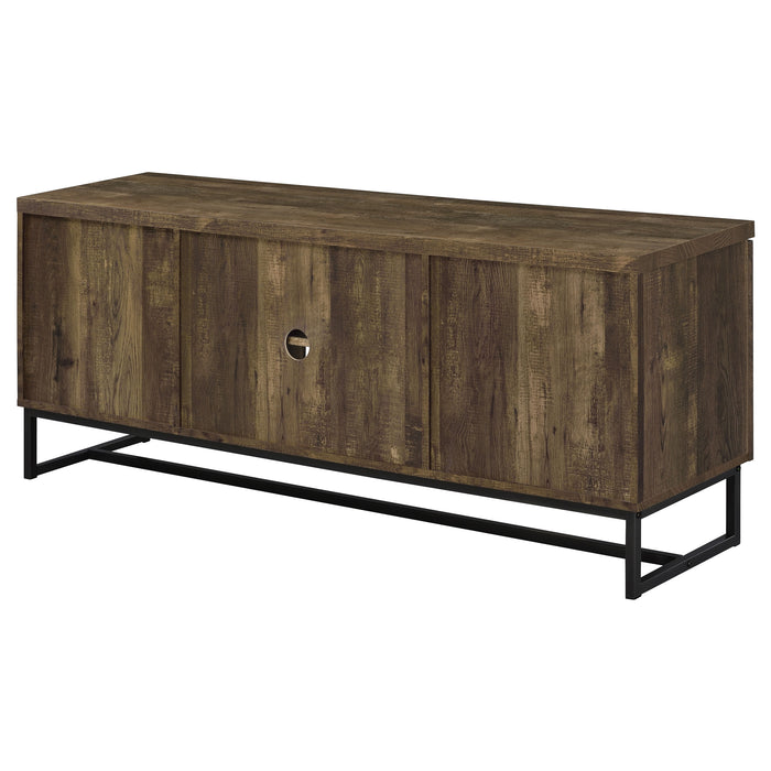 Myles 2-door Engineered Wood 60-inch TV Stand Rustic Oak