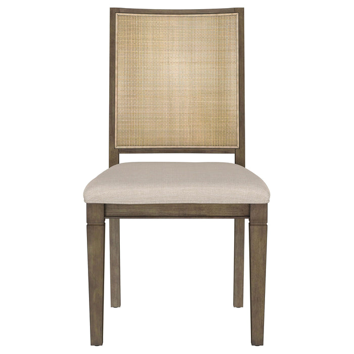 Matisse Woven Rattan Back Dining Side Chair Brown (Set of 2)