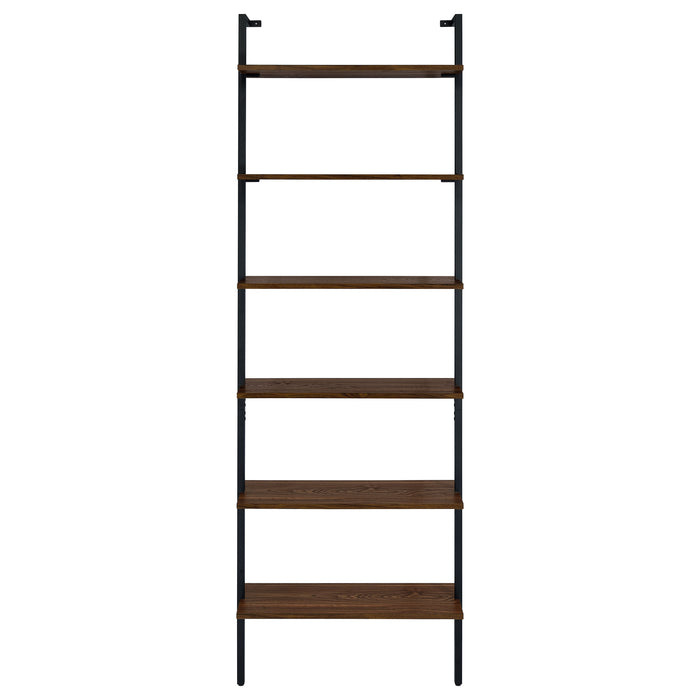 Owens 96-inch 6-shelf Wall Bookshelf Walnut