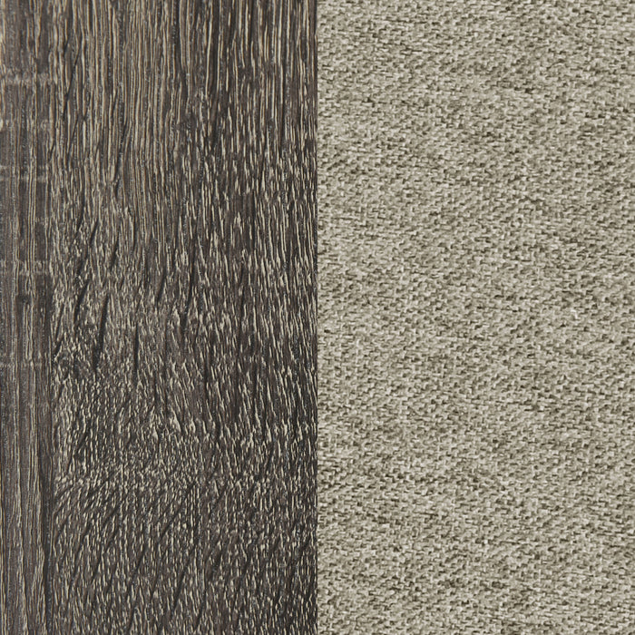 Wright 52-inch Upholstered Eastern King Bed Brown Oak