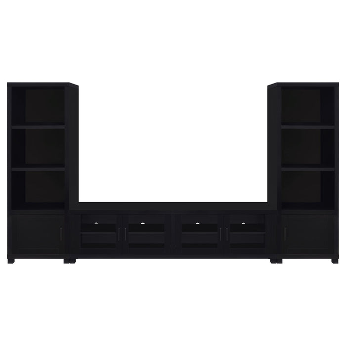 Jupiter 3-piece Entertainment Center 79-inch TV Stand Black