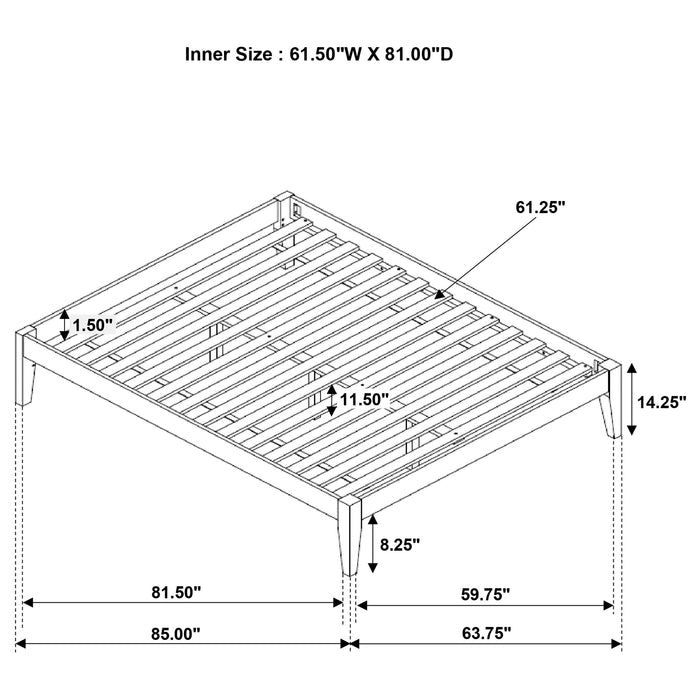 Hounslow Queen Universal Platform Bed Cappuccino