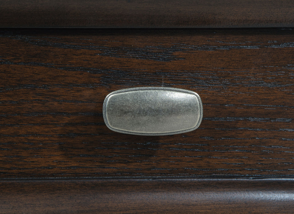 Devon 5-piece Full Bedroom Set Wine Red and Dark Oak