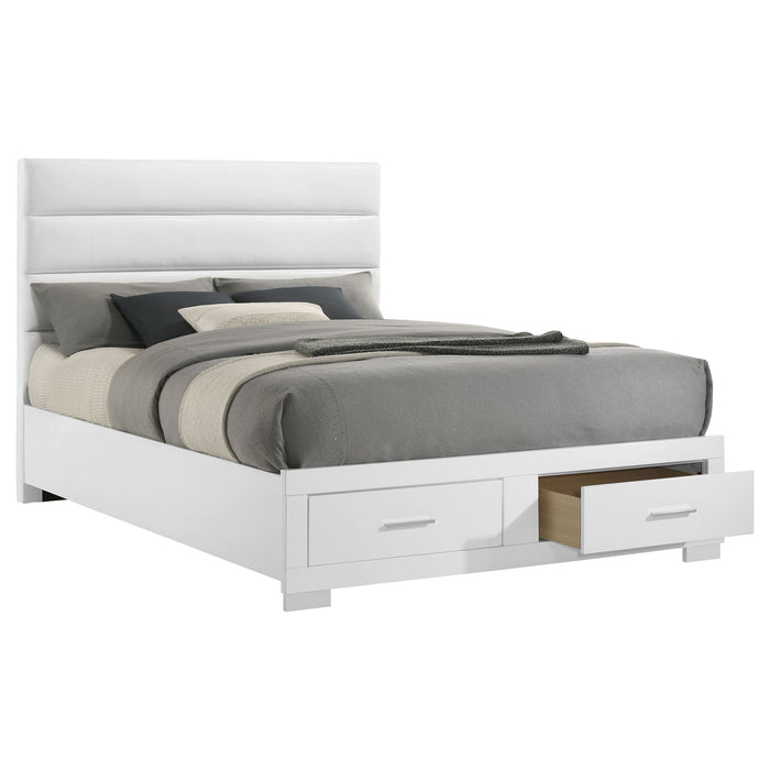 Felicity Queen Storage Bed White High Gloss