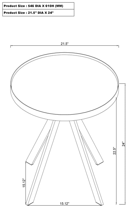 Briggs 2-piece Round Coffee and End Table Set White