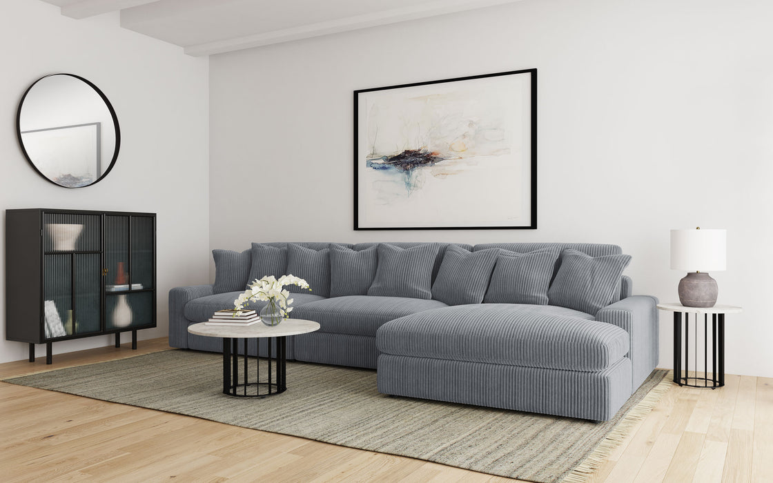 Blaine Upholstered Reversible Chaise Sectional Sofa Fog