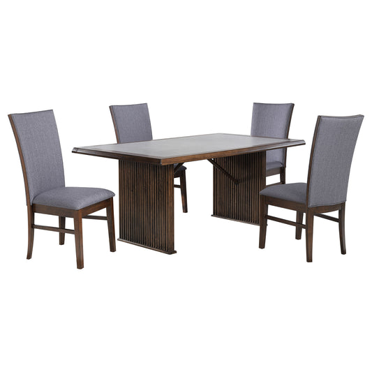 Sherwood 5-piece Rectangular Dining Table Set Brown
