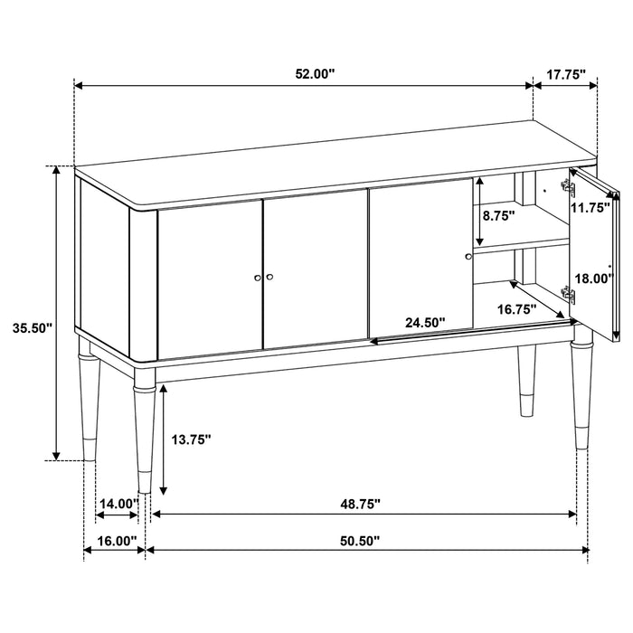 Reseda 8-piece Dining Set With Sideboard Ash Brown