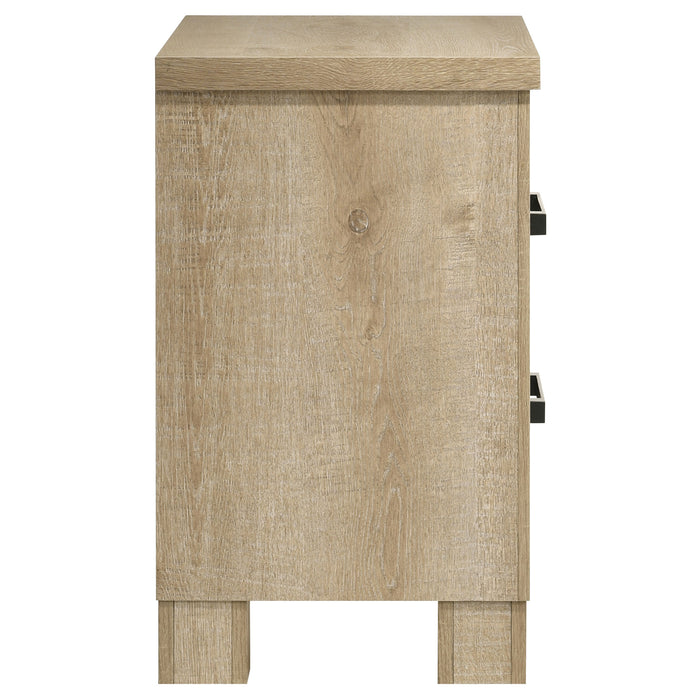 Oakglen 2-drawer Nightstand Bedside Table Weathered Oak