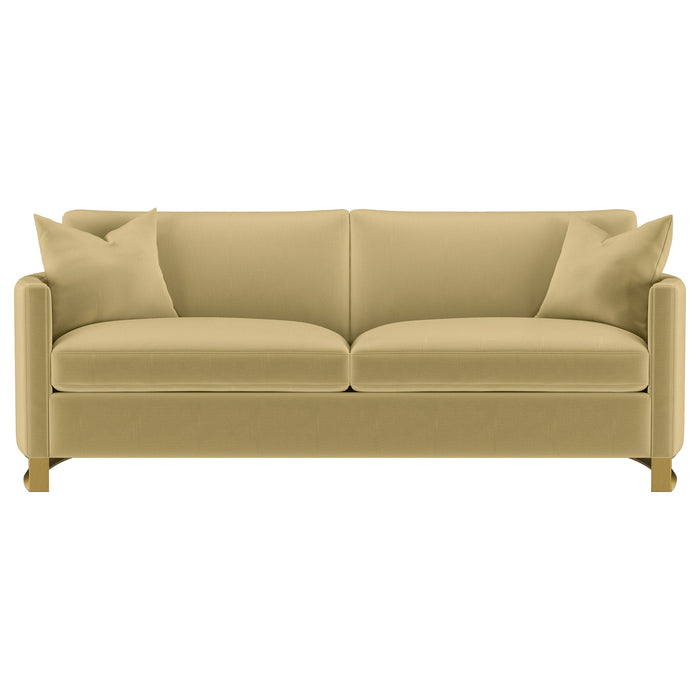 Corliss Upholstered Curved Track Arm Sofa Camel