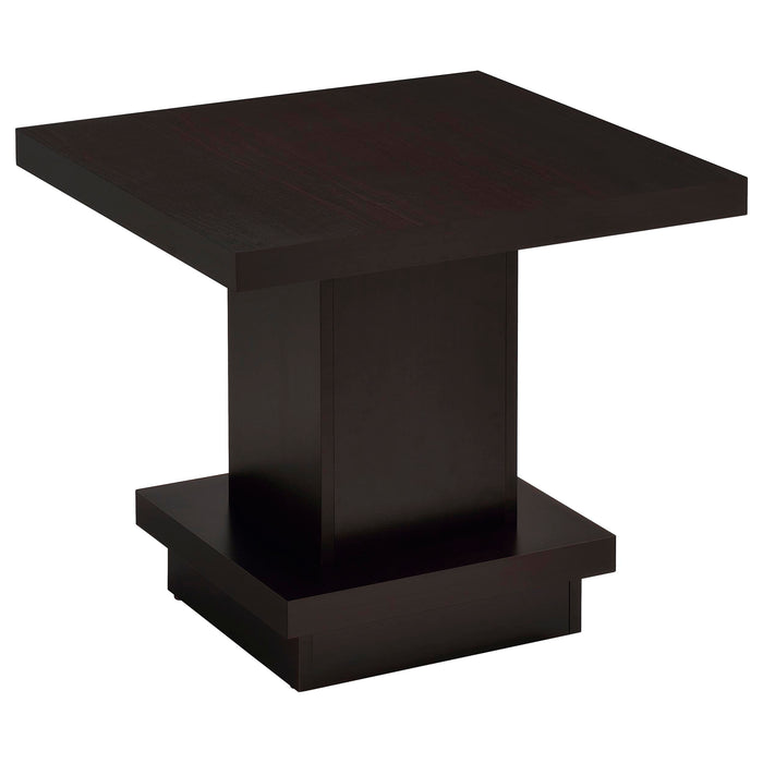Reston 2-piece Square Coffee and End Table Set Cappuccino