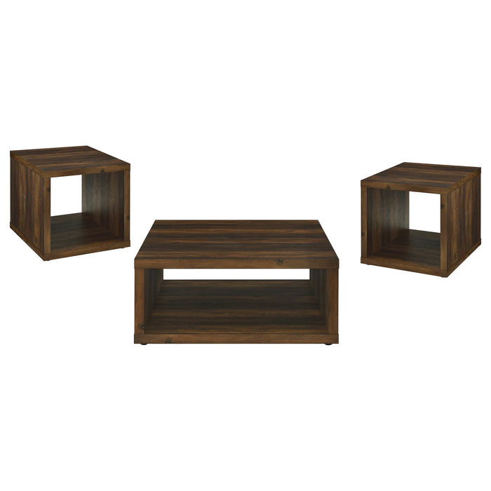 Frisco 3-piece Coffee and End Table Set Dark Pine