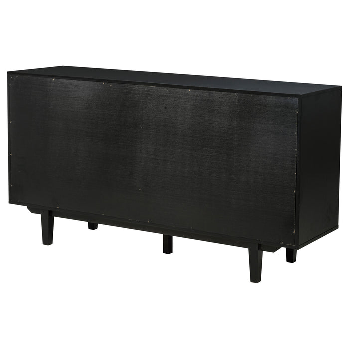 Middleton 4-door Sideboard Server with Dual Drawers Black