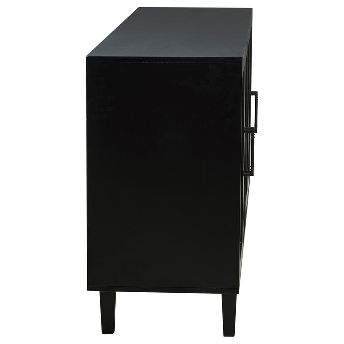 Middleton 4-door Sideboard Server with Dual Drawers Black
