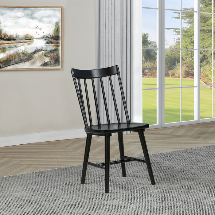 Middleton Solid Wood Dining Side Chair Black (Set of 2)
