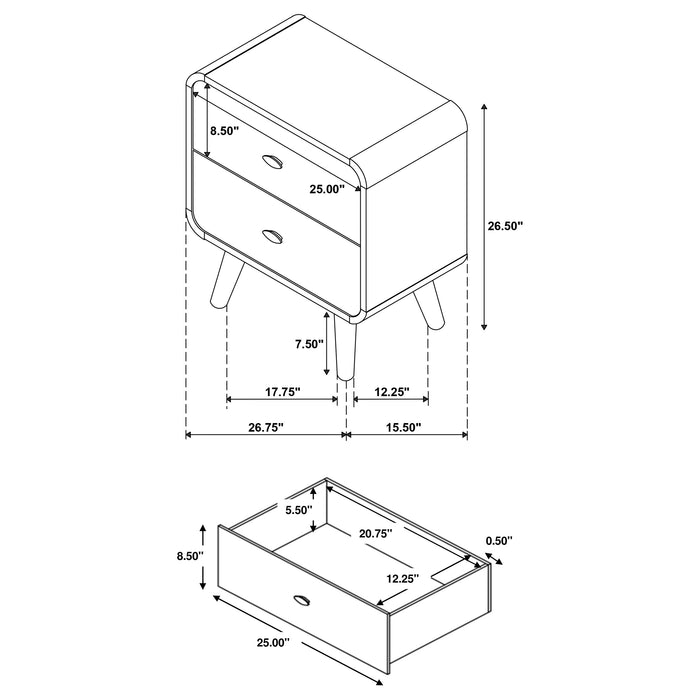 Robyn 5-piece California King Bedroom Set Light Ash