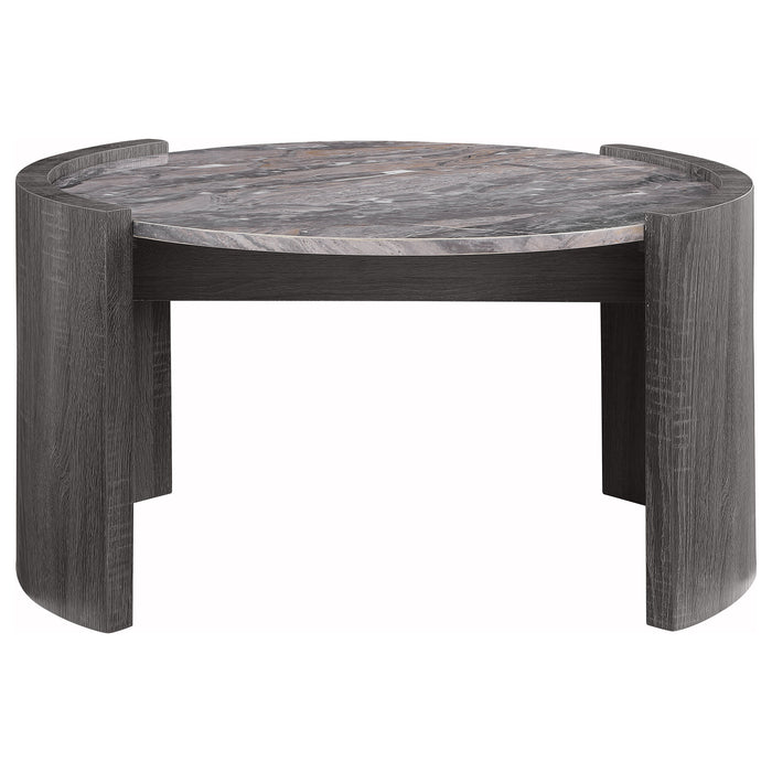 Gladstone 2-piece Coffee and End Table Set Distressed Grey