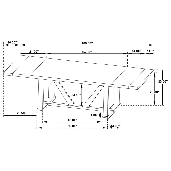 Middleton 9-piece Extension Leaf Dining Set Brown and Black