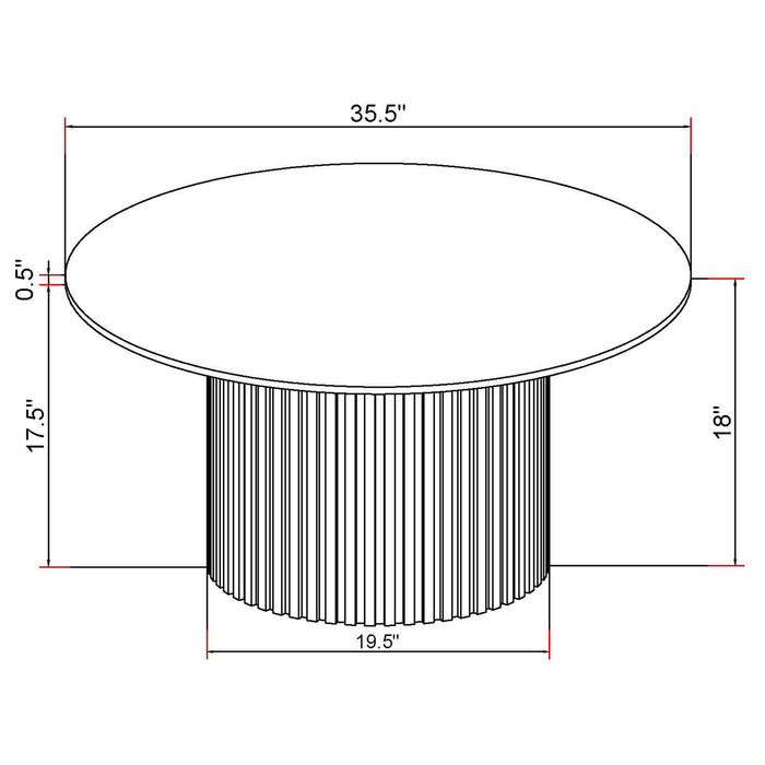 Rowena 2-piece Coffee and End Table Set White Faux Marble