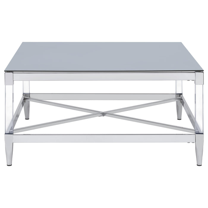 Lindley 3-piece Square Coffee and End Table Set Chrome