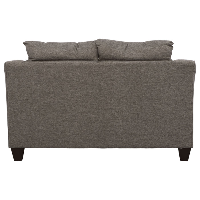 Salizar 2-piece Upholstered Flared Arm Sofa Set Grey