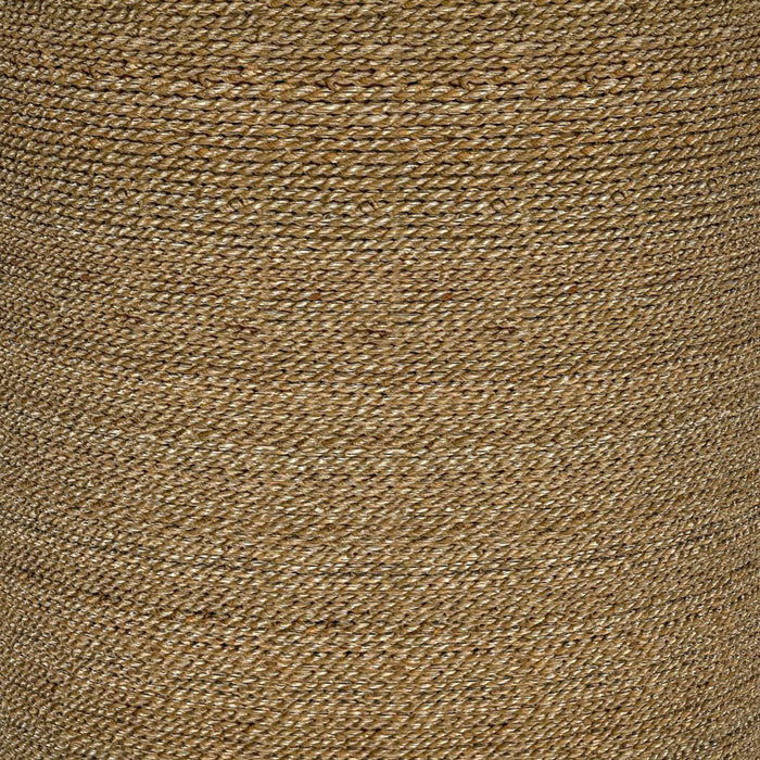 Halden Round Woven Seagrass Accent Side Table Light Brown