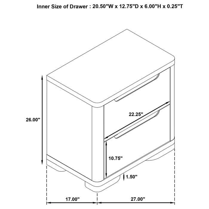 Ladera 5-piece Eastern King Bedroom Set Light Elm