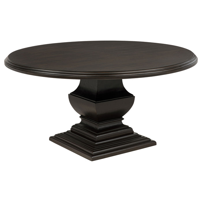 Twyla 7-piece Round Wood Dining Room Table Set Dark Cocoa