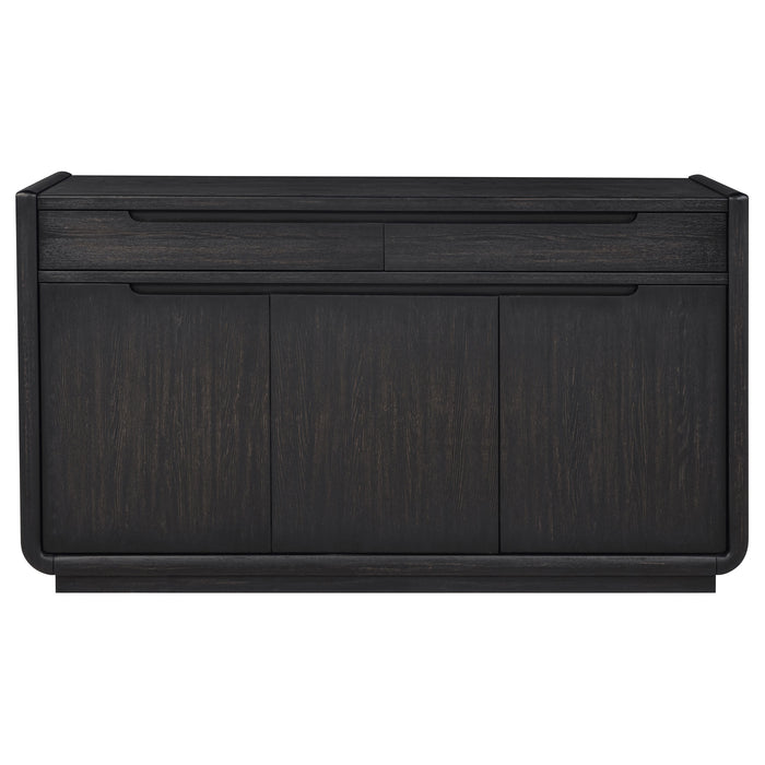 Leandro 2-drawer Dining Sideboard Server Burnished Black