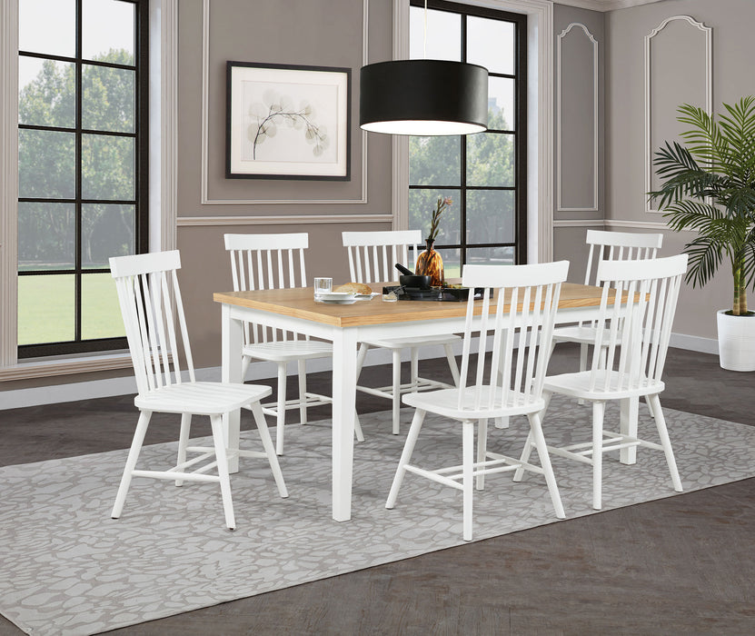 Andrews Windsor Spindle Back Dining Side Chair White (Set of 2)