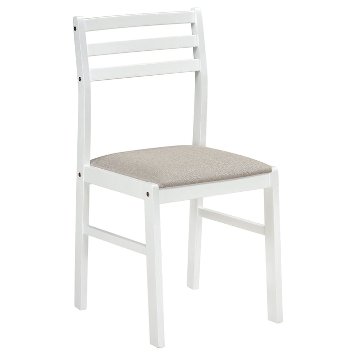 Bucknell 3-piece Round Drop Leaf Dining Table Set White