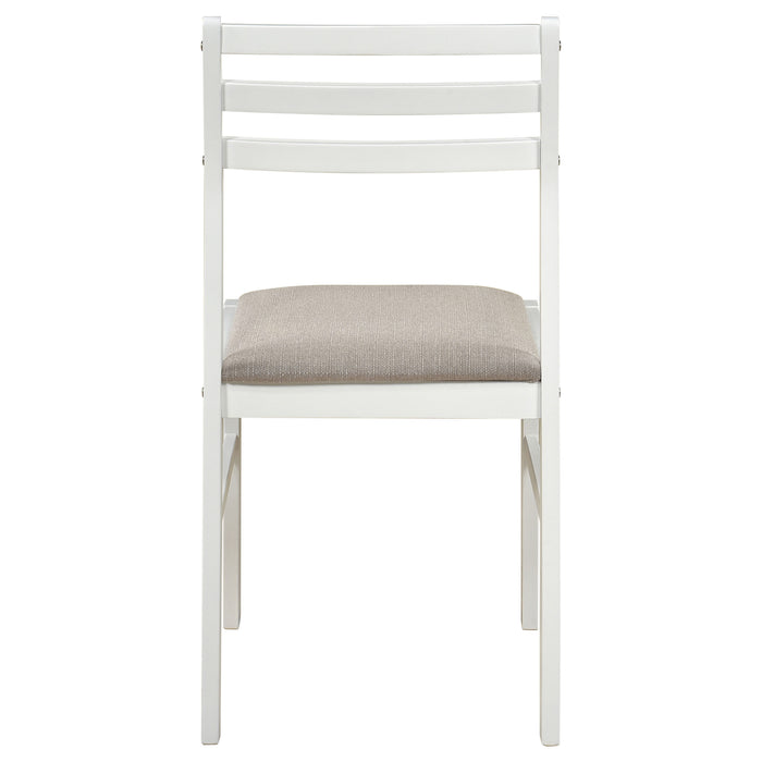 Bucknell 3-piece Round Drop Leaf Dining Table Set White