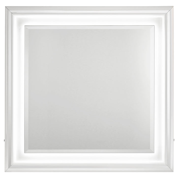 Cassia 5-piece Eastern King LED Bedroom Set White High Gloss