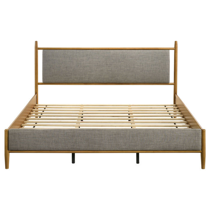 Mason 46-inch Eastern King Panel Platform Bed Light Brown