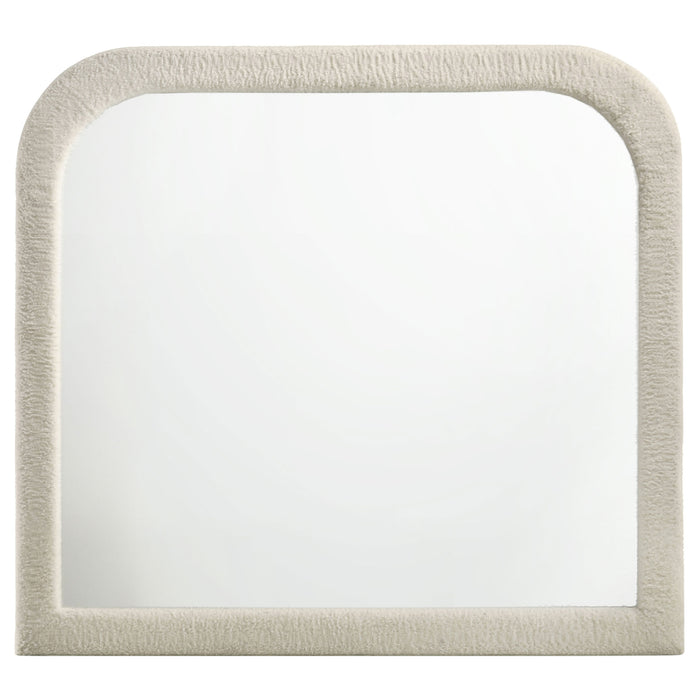 Sonya Upholstered Bedroom Dresser Mirror Ivory