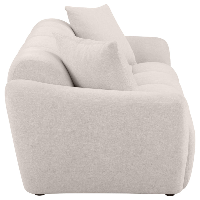 Destino Chenille Upholstered Splayed Arm Sofa Greige