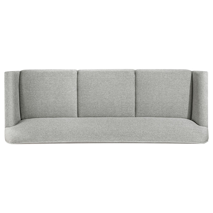 Vaughn 2-piece Fabric Upholstered Flared Arm Sofa Set Grey