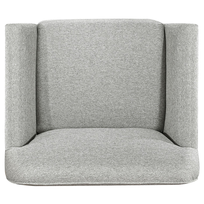 Vaughn Fabric Upholstered Flared Arm Accent Chair Grey