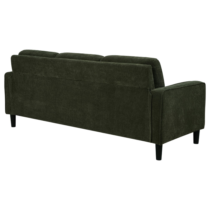 Ruth 77-inch Fabric Upholstered Track Arm Sofa Matcha Green