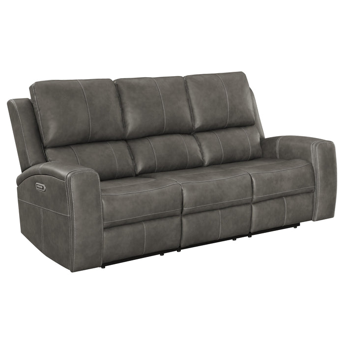 Brickston 3-piece Triple Power Reclining Sofa Set Charcoal