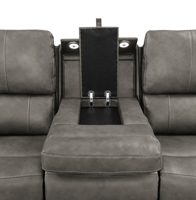 Brickston 3-piece Triple Power Reclining Sofa Set Charcoal