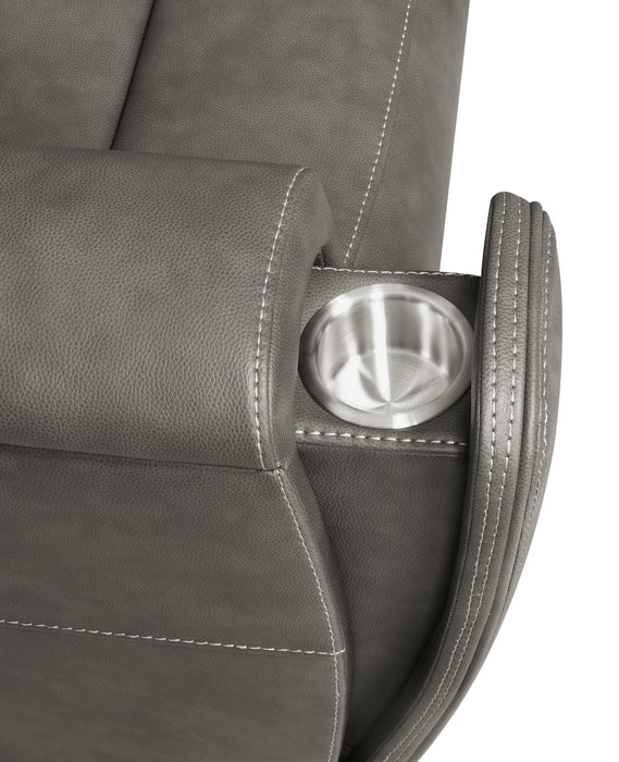 Brickston Triple Power Reclining Loveseat Charcoal