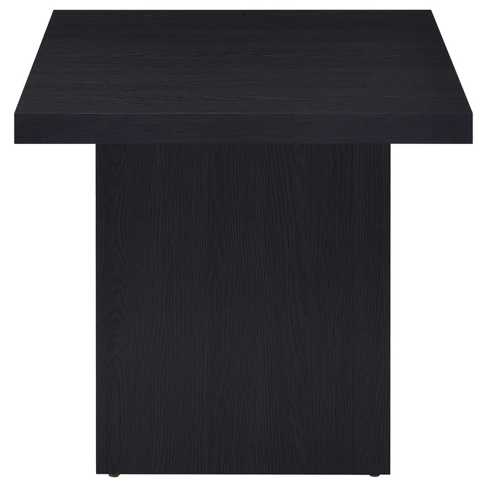 Devar 2-piece Square Cocktail Coffee End Table Set Black