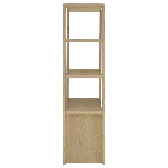Laurelton 3-shelf Media Tower Tall Pier Cabinet Light Oak